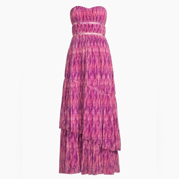 💗🔹️HUTCH 🔹️fuschia Renza Strapless Tulle Gown - Picture 6 of 7